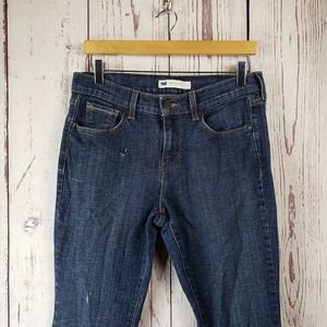 Levis 515 Bootcut Denim Jeans Womens Size 8 Short Dark Wash Stretch Blue